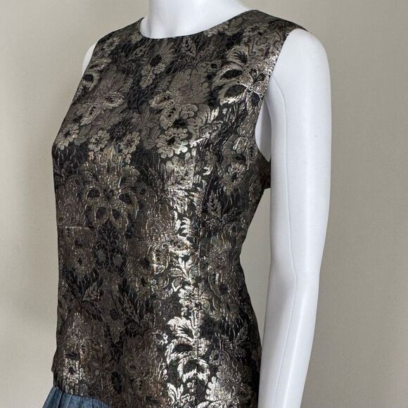 DKNY Metallic Damask Top Size 12 - Picture 4 of 9